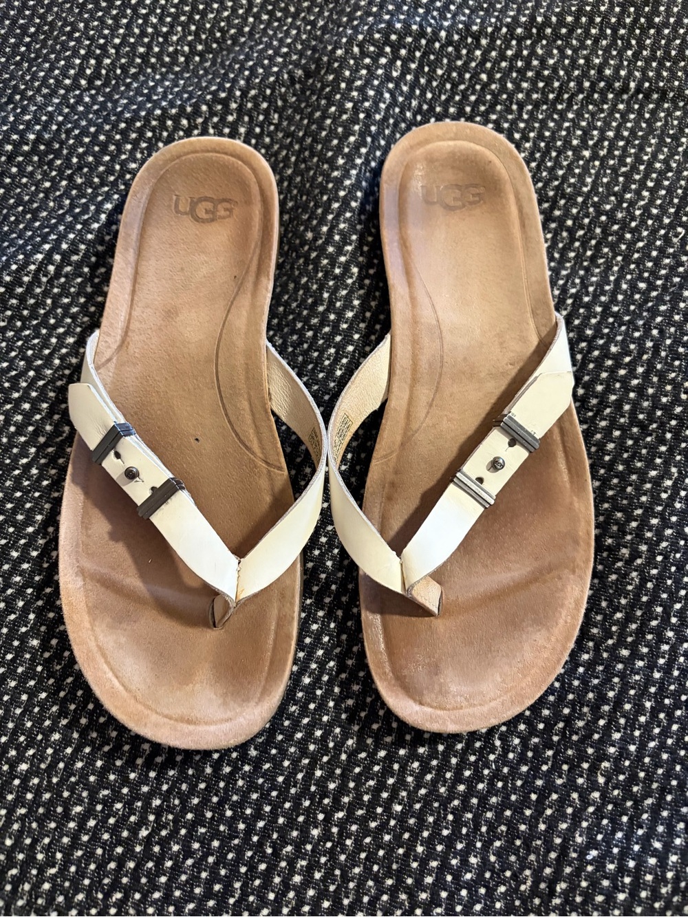 UGG SELA Flip Flops Leather Sandals Women's Size 7.5